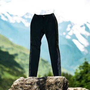 J.Jill Womens Activewear Ankle/Leggings Size XS Black Faux Leather/Leg 25.5"